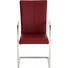 ARMLEHNSTUHL Lederlook Edelstahlfarben, Rot - Edelstahlfarben/Rot, Design, Textil/Metall (52/102/53cm) - Dieter Knoll