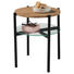 COUCHTISCH in Holz, Metall, Glas 42/42/51 cm - Eichefarben/Schwarz, Design, Glas/Holz (42/42/51cm) - Hom`in COUCHTISCH in Holz, Metall, Glas 42/42/51 cm - Eichefarben/Schwarz, Design, Glas/Holz (42/42/51cm) - Hom`in