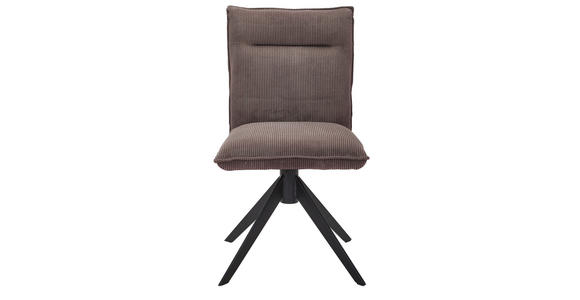 STUHL - Taupe/Schwarz, Design, Textil/Metall (47/87/62cm) - Johann Jakob
