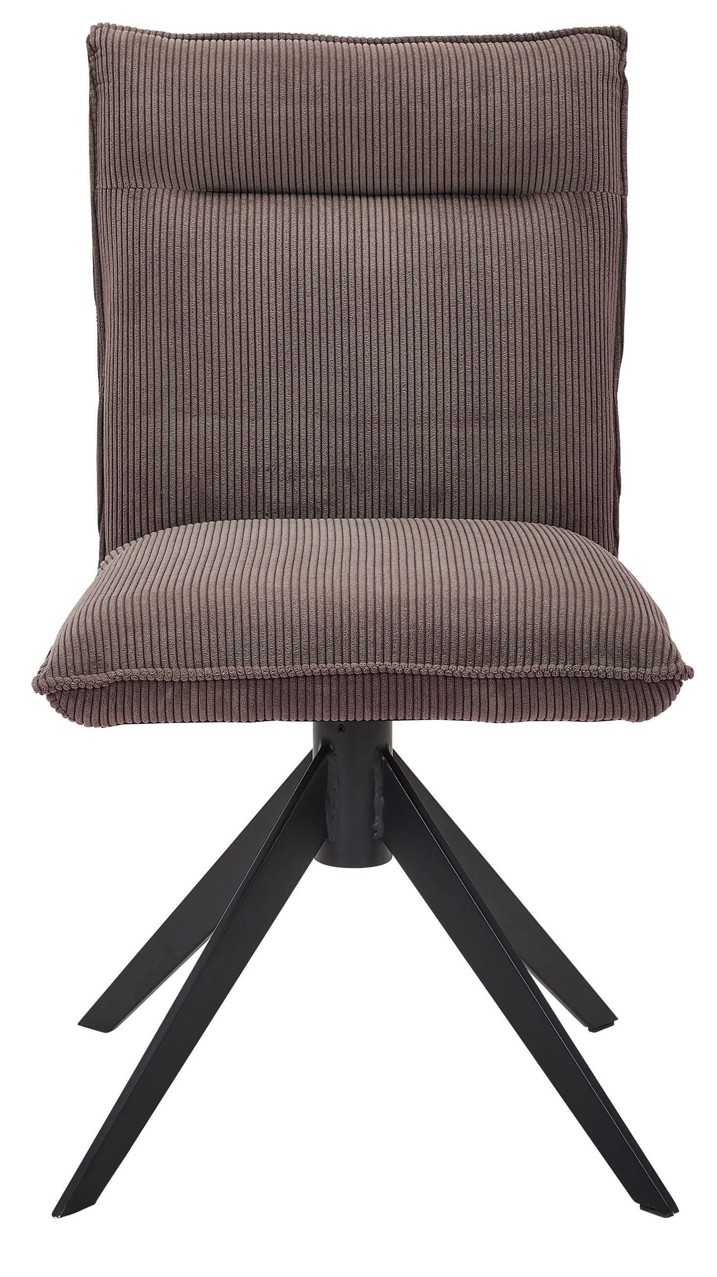 STUHL  in Eisen Feincord Metall, Textil  - Taupe/Schwarz, Design, Textil/Metall (47/87/62cm) - Johann Jakob