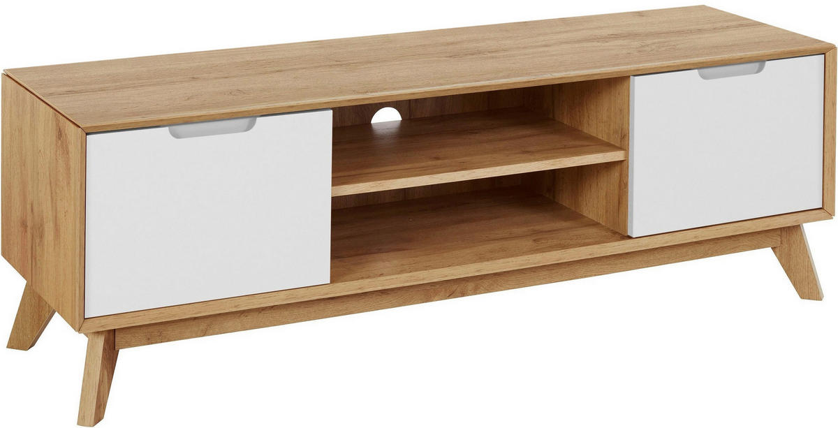 LOWBOARD ESSEN 135/45/40 cm  stehend  - Eiche Wotan/Weiß, Design, Holzwerkstoff (135/45/40cm) - Livetastic