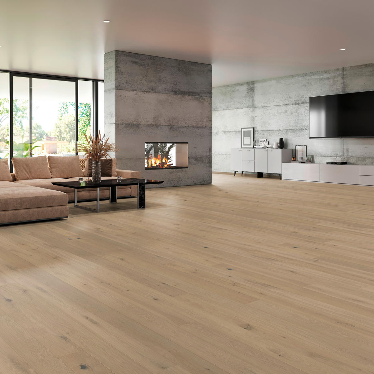LANDHAUSDIELE Marcanto Trend Eiche Crema!Pur 100011701  per  m² - Design, Holz (220,5/17,6/1,3cm) - Tilo