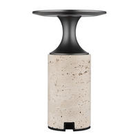 PORTABEL LAMPA TRAVERTIN 12/18,8 cm   - vit/grafitfärgad, Design, metall/plast (12/18,8cm) - Globo