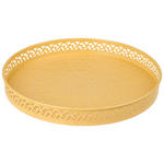 SERVIERTABLETT 31/3,75 cm    - Gelb, Trend, Metall (31/3,75cm) - Ambia Home