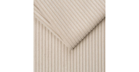 SCHLAFSOFA  mit Rücken echt, Armteil links, Armteil rechts Cord Creme  - Creme/Schwarz, Design, Textil (232/85/92cm) - Xora