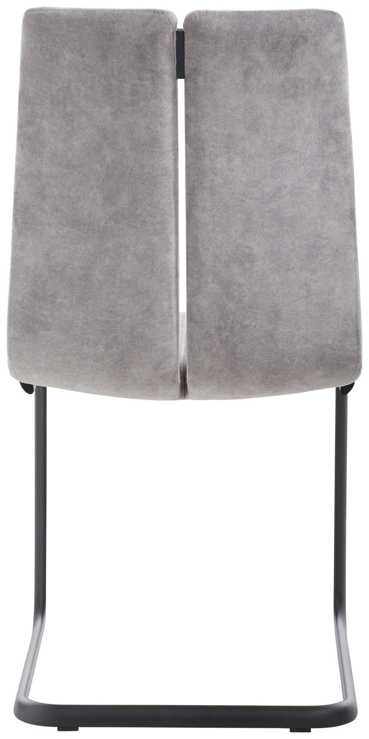 SCHWINGSTUHL  in Stahl Mikrofaser  - Anthrazit/Grau, Design, Textil/Metall (47/91/60cm) - Venjakob