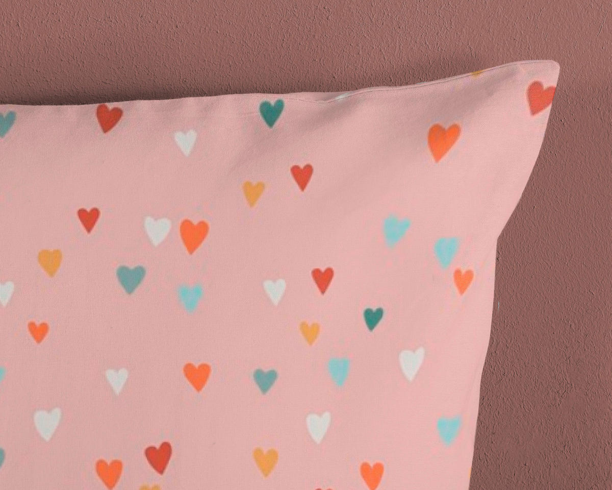 KINDERBETTWÄSCHE 140/200 cm  - Hellrosa/Weiß, Trend, Textil (140/200cm)