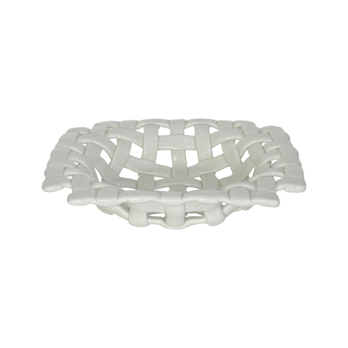 DEKOSCHALE - Weiß, Design, Keramik (16/16/3cm) - Ambia Home