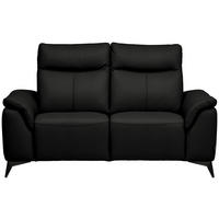 2-SITZER-SOFA Echtleder Schwarz  - Schwarz, Design, Leder/Metall (176/105/98cm) - Belluti