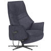 RELAXSESSEL Lederlook Kopfteilverstellung, Fußteilverstellung    - Blau/Anthrazit, Design, Textil/Metall (74/113/84cm) - Himolla