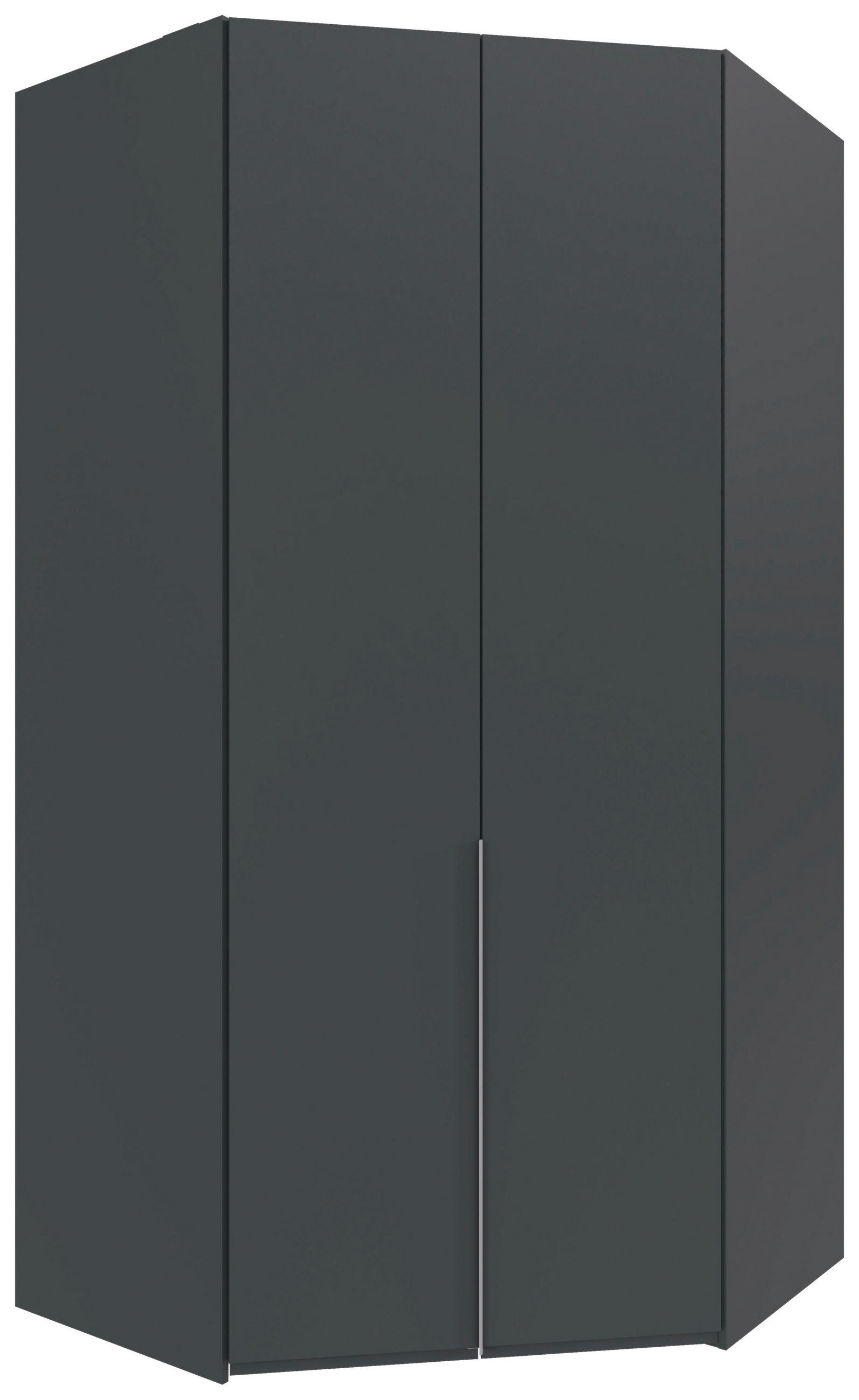 HÖRNGARDEROB 120/236/120 cm  - aluminiumfärg/grafitfärgad, Modern, metall/trämaterial (120/236/120cm) - MID.YOU