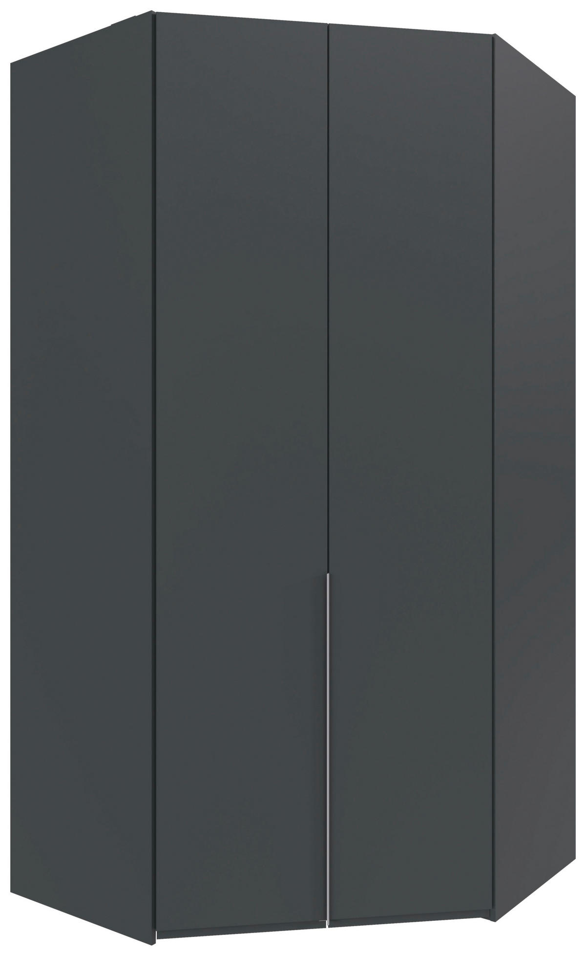 ECKKLEIDERSCHRANK 120/236/120 cm  - Alufarben/Graphitfarben, Modern, Holzwerkstoff/Metall (120/236/120cm) - MID.YOU
