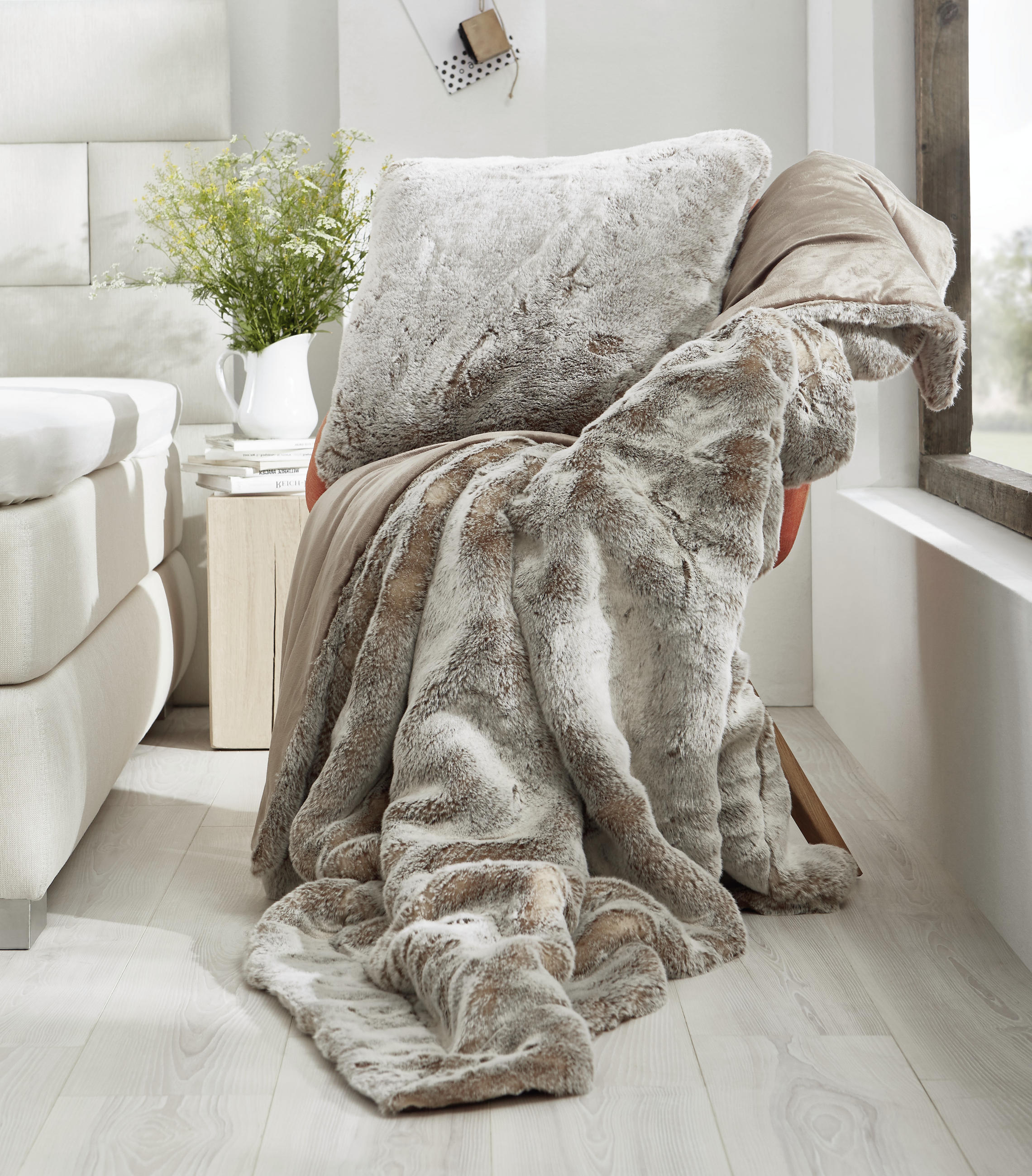 FELLDECKE BÄR 150/200 cm  - Beige, Design, Textil (150/200cm) - Ambiente