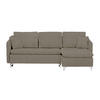 ECKSOFA in Struktur Hellbraun  - Hellbraun/Silberfarben, Design, Textil/Metall (223/146cm) - Ti'me