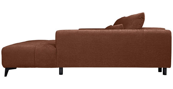 ECKSOFA  in Chenille Rostfarben  279/222 cm  - Rostfarben/Schwarz, KONVENTIONELL, Kunststoff/Textil (279/222cm) - Hom`in