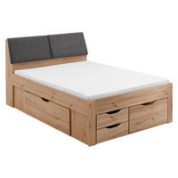 STAURAUMBETT 140/200 cm  in Eiche Artisan  - Eiche Artisan/Grau, KONVENTIONELL, Holzwerkstoff (140/200cm) - Boxxx