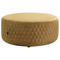 Taburet din lemn, textil, galben {item.attr('143-279') - galben/negru, Modern, lemn/textil (80/36/80cm) - Carryhome