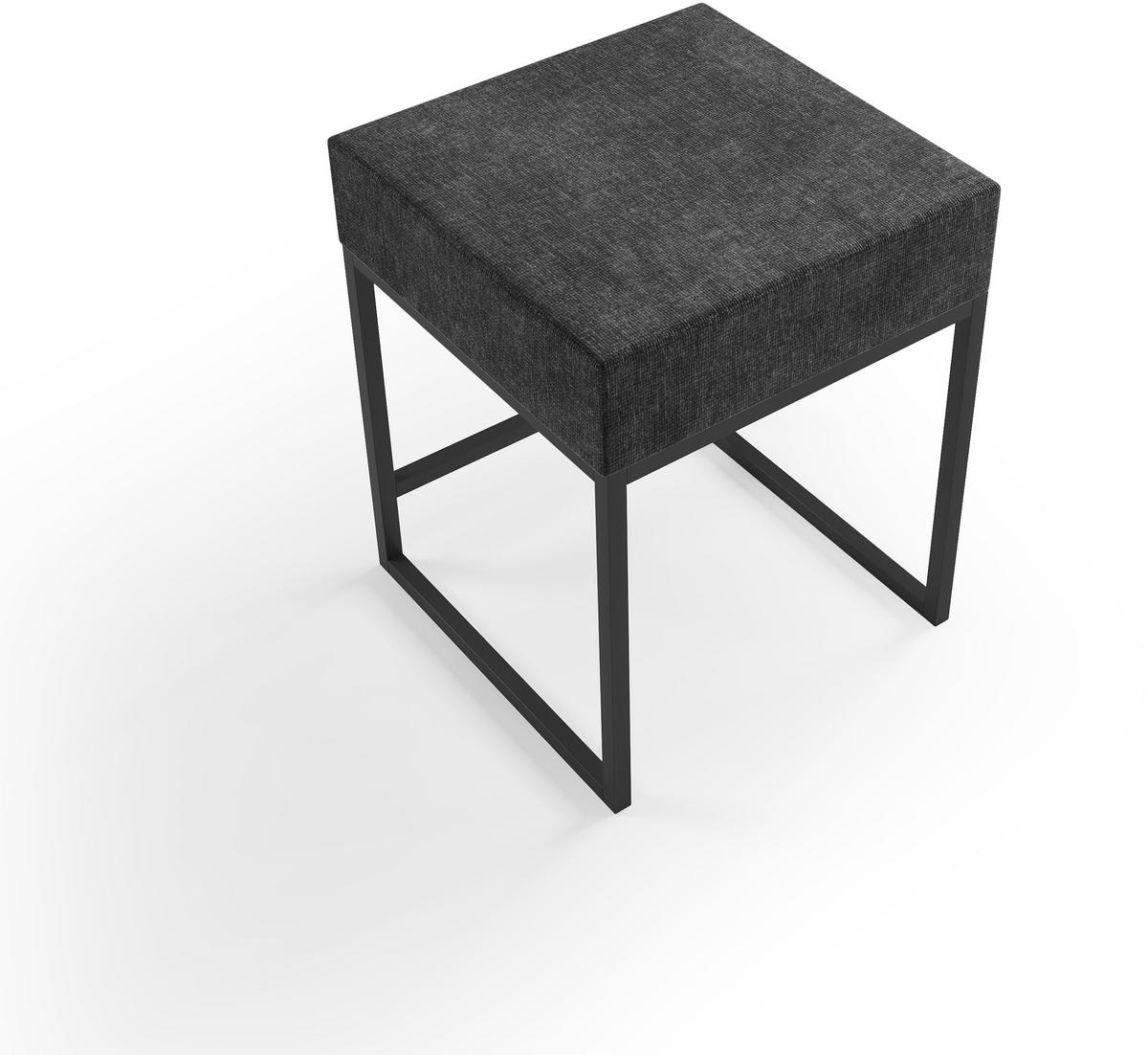 NACHTKÄSTCHEN 45/55/45 cm  in Anthrazit  - Anthrazit/Schwarz, Design, Textil/Metall (45/55/45cm) - Esposa