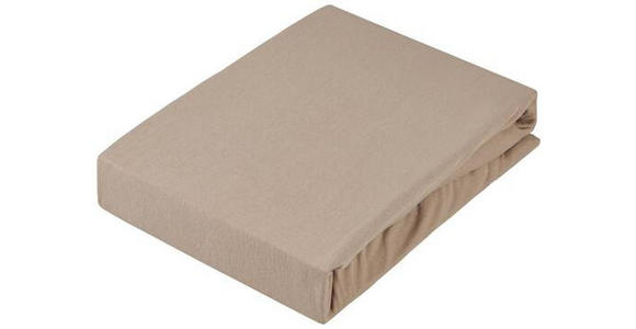 TOPPER-SPANNLEINTUCH 140/220 cm  - Taupe, KONVENTIONELL, Textil (140/220cm) - Novel