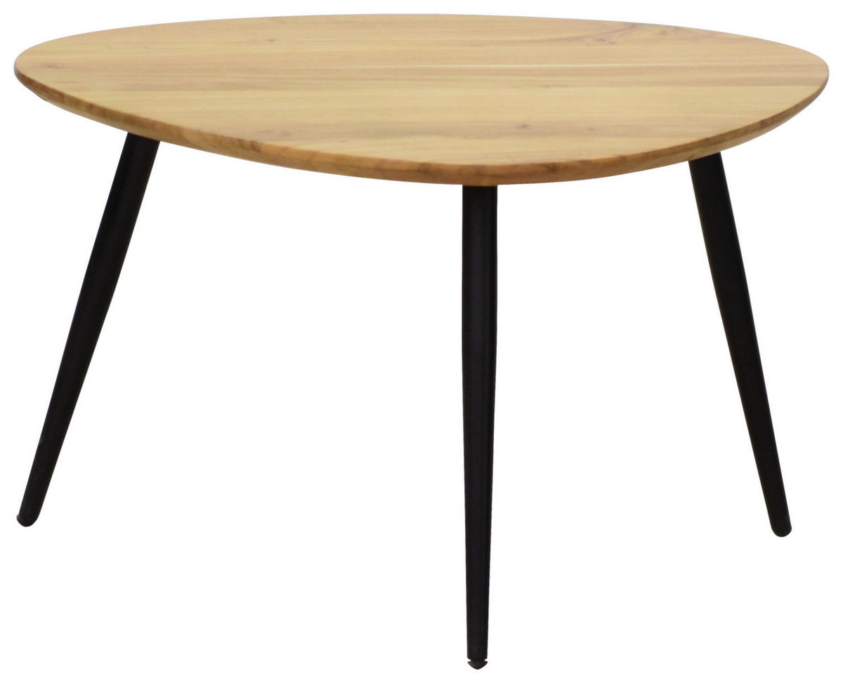 SADA KONFERENČNÍCH STOLKŮ, černá, barvy akácie, dřevo, kov, 74/68/45 cm - černá/barvy akácie, Design, kov/dřevo (74/68/45cm) - Carryhome