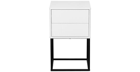 NACHTKÄSTCHEN 40/65/38,5 cm  in Schwarz, Weiß  - Schwarz/Weiß, Design, Holzwerkstoff/Metall (40/65/38,5cm) - Carryhome