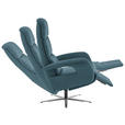 RELAXSESSEL in Leder Blau  - Blau/Edelstahlfarben, Design, Leder/Metall (76/119/86cm) - Dieter Knoll