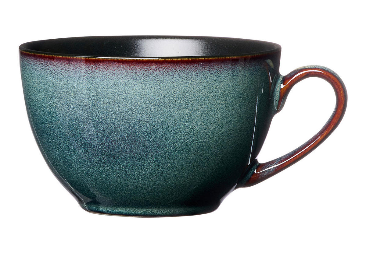 KAFFEETASSE Bali 220 ml  - Blau/Schwarz, Trend, Keramik (12/10/7cm) - Ritzenhoff Breker