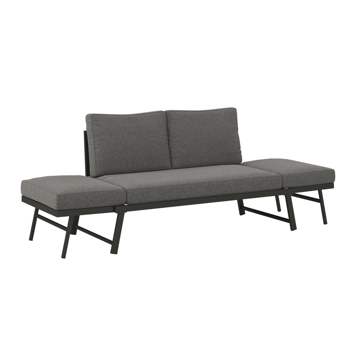 GARTENBANK 220/163/68/70 cm  Stahl  - Grau, MODERN, Metall (220/163/68/70cm) - Ambia Garden