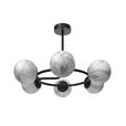 DECKENLEUCHTE Sirius 67/44 cm  - Schwarz/Weiß, Design, Glas (67/44cm) - Dieter Knoll