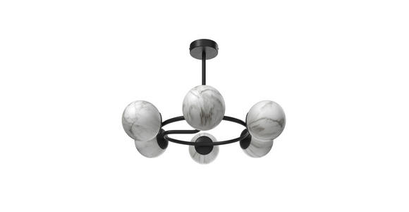 DECKENLEUCHTE Sirius 67/44 cm  - Schwarz/Weiß, Design, Glas (67/44cm) - Dieter Knoll