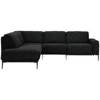 ECKSOFA in Flachgewebe Schwarz  - Schwarz, Design, Textil/Metall (210/260cm) - Johann Jakob