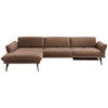 ECKSOFA in Echtleder Braun  - Anthrazit/Braun, Design, Leder/Metall (173/308cm) - Joop!