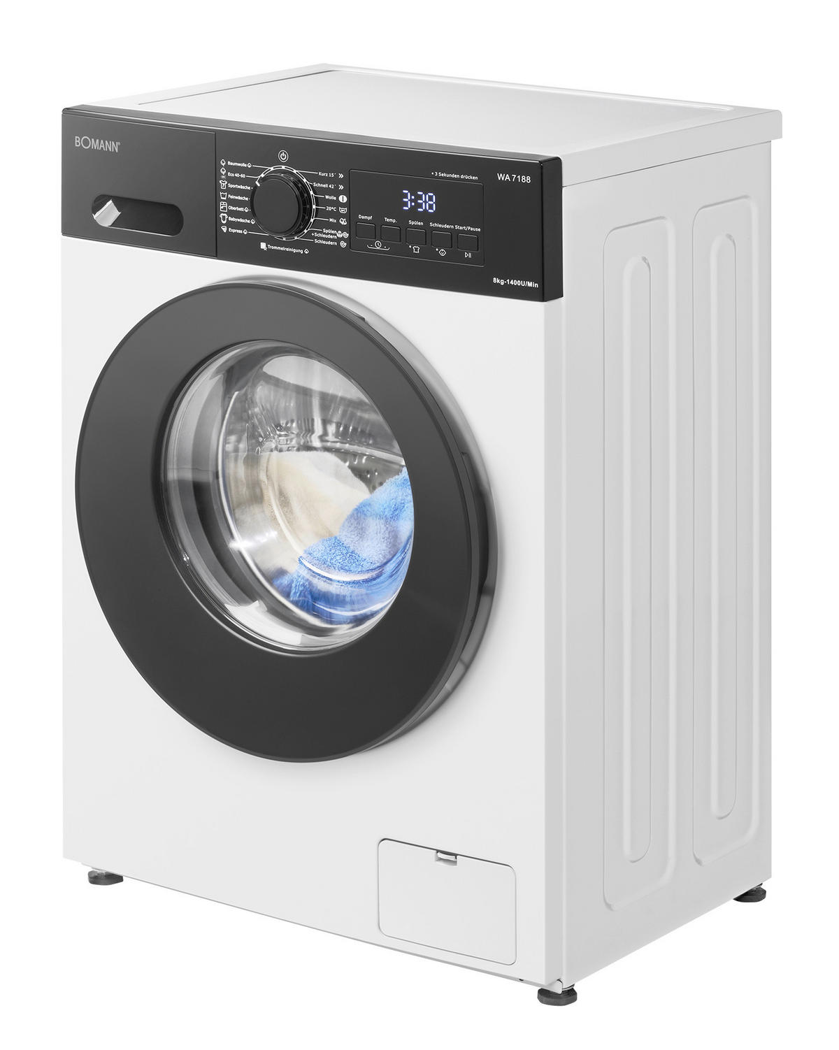 WASCHMASCHINE WA 7188  - Weiß, Trend, Metall (59,5/85,0/48,0cm) - Bomann
