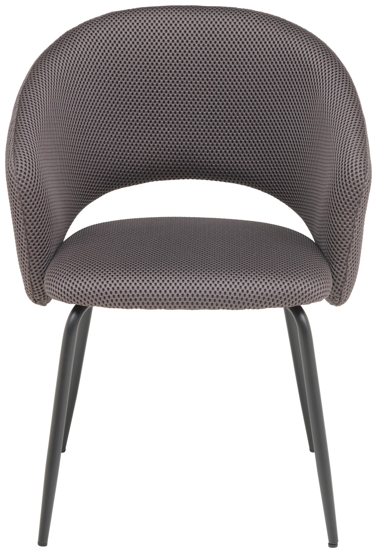 ARMLEHNSTUHL  in Eisen Netzbespannung  - Schwarz/Grau, MODERN, Textil/Metall (58/80/60cm) - MID.YOU