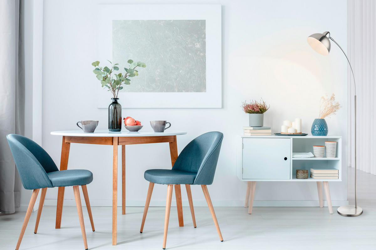 BÖJD LAMPA Leana 50/23/155 cm    - vit/nickelfärgad, Trend, metall (50/23/155cm) - Globo