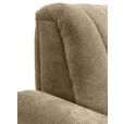 SITZBANK 175/89/75 cm Flachgewebe Taupe Metall  - Taupe/Schwarz, Design, Textil/Metall (175/89/75cm) - Novel