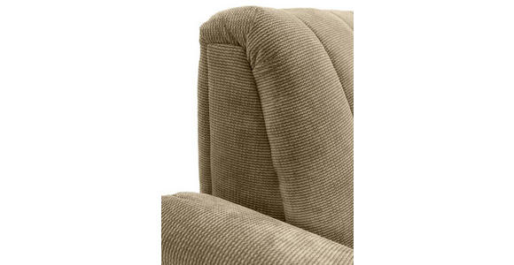 SITZBANK 175/89/75 cm Flachgewebe Taupe Metall  - Taupe/Schwarz, Design, Textil/Metall (175/89/75cm) - Novel