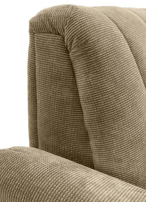 SITZBANK 195/89/75 cm  in Taupe  - Taupe/Schwarz, Design, Textil/Metall (195/89/75cm) - Novel