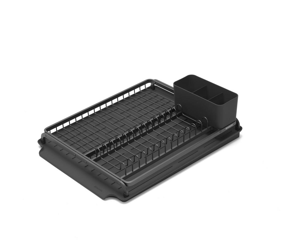 EDÉNYSZÁRÍTÓ TÁLCA - sötétszürke, Basics, műanyag/fém (1.981kg) - Brabantia