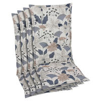 SESSELAUFLAGENSET in Beige, Blau Floral  - Blau/Beige, Basics, Textil (50/6/120cm)