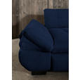 ECKSOFA in Mikrofaser Blau  - Blau/Schwarz, Design, Textil/Metall (290/198cm) - Xora