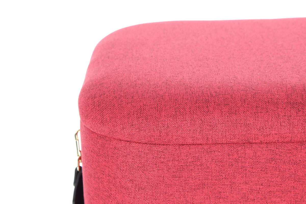 HOCKERSET in Rot, Schwarz  - Rot/Schwarz, Basics, Kunststoff/Textil (29,5+35,5cm) - Kayoom