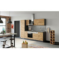 KÜCHENLEERBLOCK   in Eichefarben  - Eichefarben/Anthrazit, MODERN, Holzwerkstoff (270/200/60cm) - Held