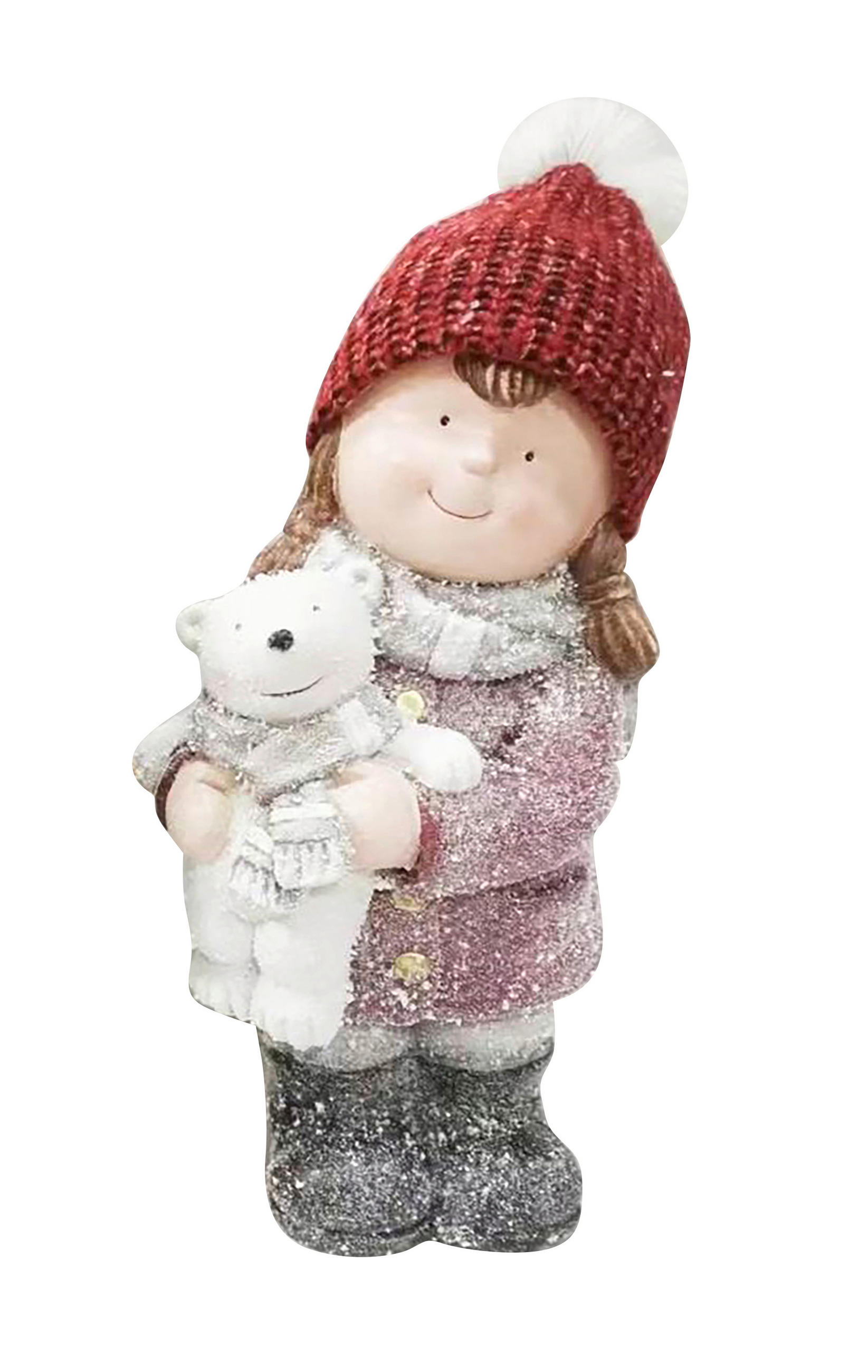 FIGÚRKA – DIEŤA - čierna/biela, Lifestyle, textil/kameň (20,5/40/18cm) - X-Mas