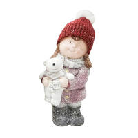 FIGÚRKA – DIEŤA - čierna/biela, Lifestyle, textil/kameň (20,5/40/18cm) - X-Mas