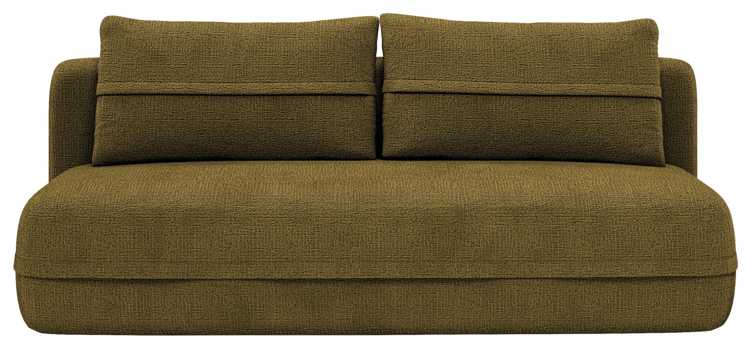 SCHLAFSOFA Chenille Olivgrün  inkl. Rückenkissen, Bettkasten, Schlaffunktion, Rücken echt, Liegefläche im Originalstoff  - Schwarz/Olivgrün, KONVENTIONELL, Kunststoff/Textil (213/92/105cm) - Milino