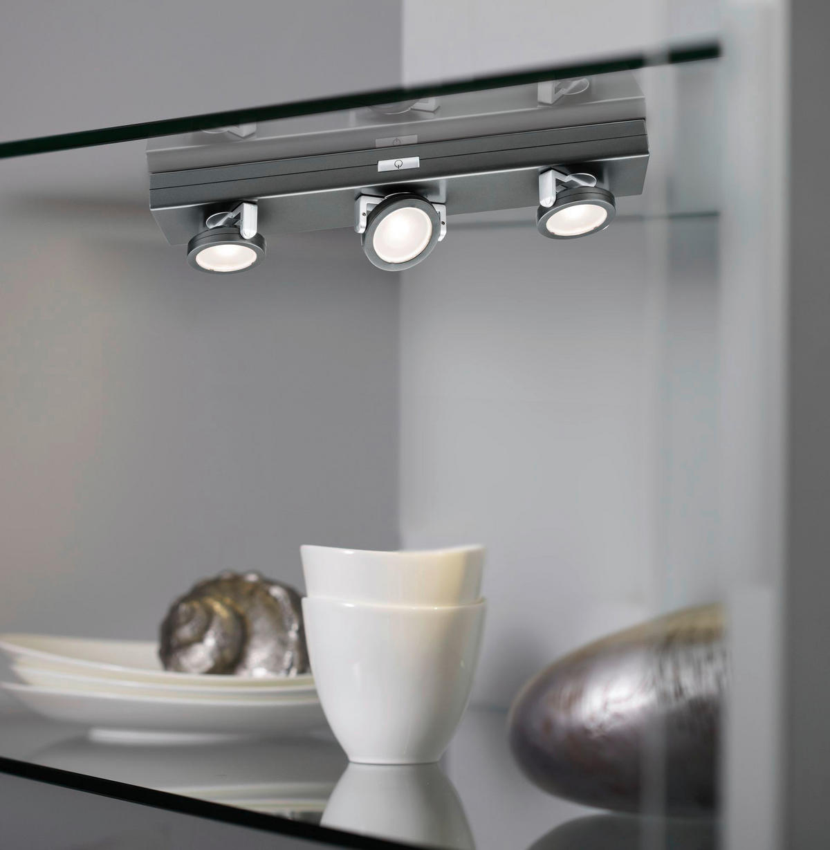 LED-DECKENLEUCHTE 31/6/5 cm   - Chromfarben/Anthrazit, KONVENTIONELL, Kunststoff (31/6/5cm) - Paulmann