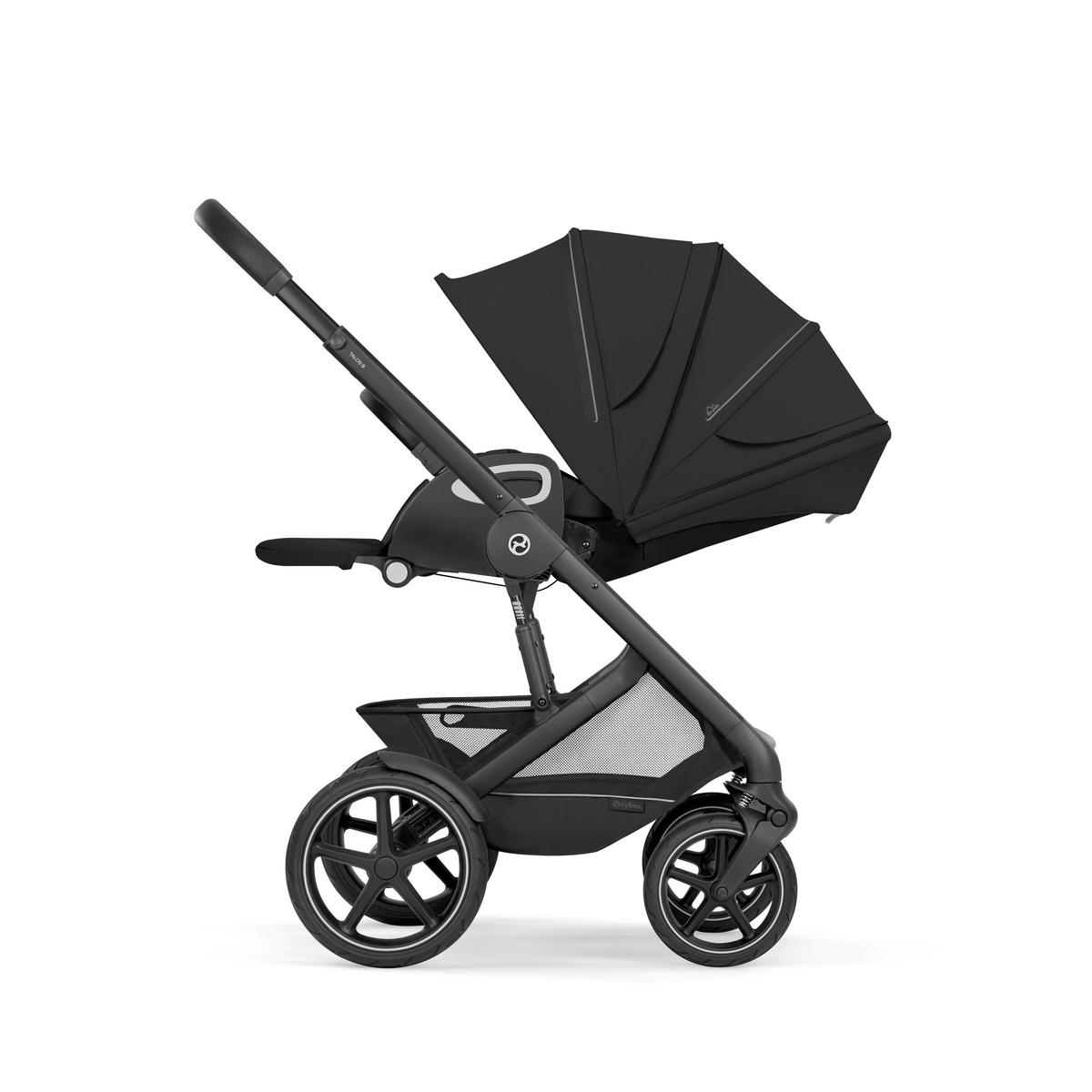KINDERWAGEN Talos S BLK inkl. Fold-Carrycot  - Schwarz, Basics, Textil/Metall (93/60/115cm) - cybex GOLD