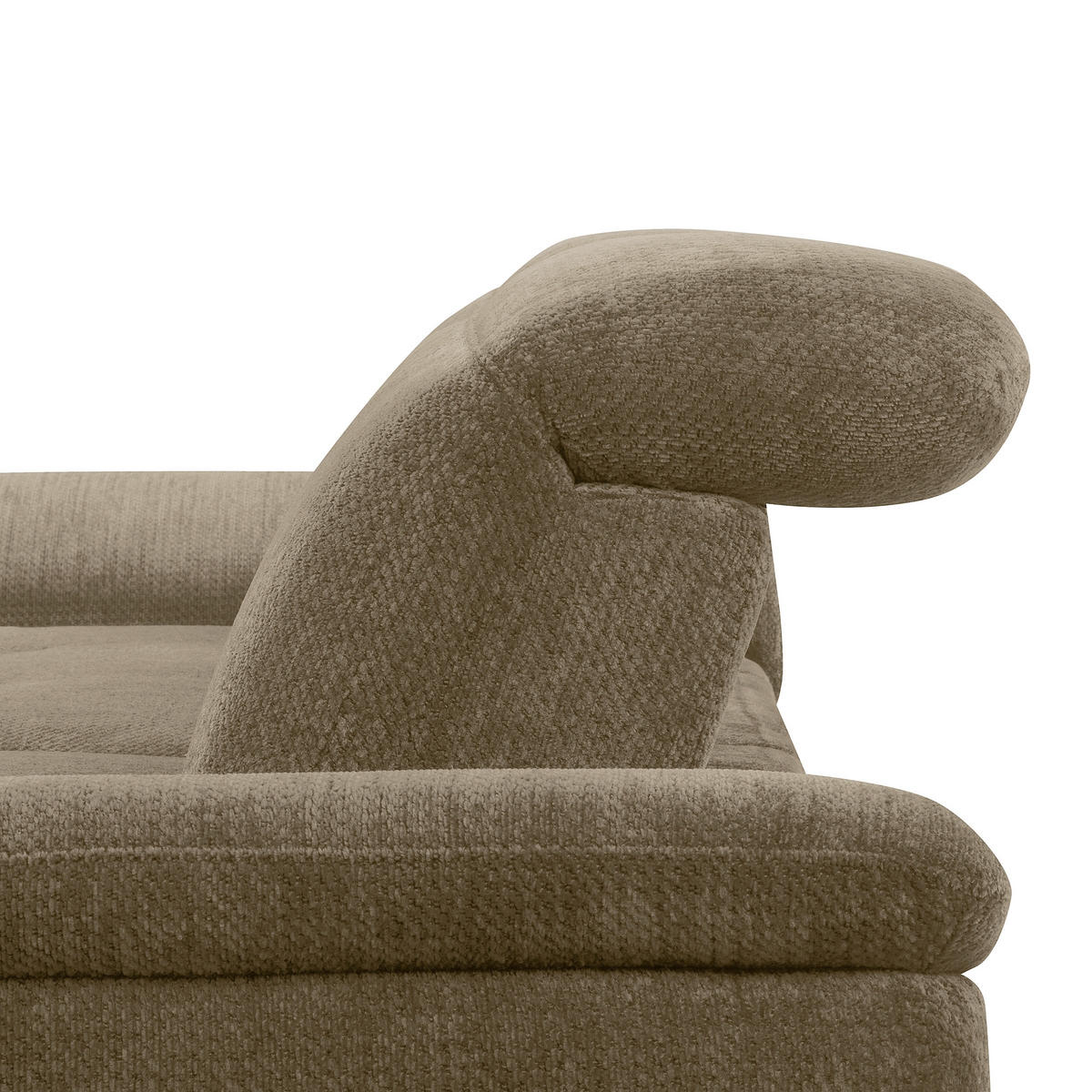 ECKSOFA  Webstoff Taupe  - Taupe/Schwarz, Design, Textil/Metall (195/268cm) - Livetastic