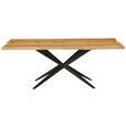 ESSTISCH in Holz, Metall 160/90/76 cm  - Eichefarben/Schwarz, Design, Holz/Metall (160/90/76cm) - Moderano